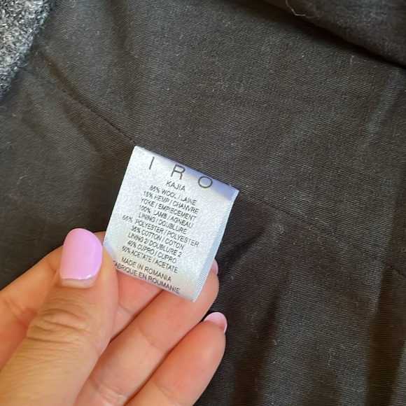 IRO Women’s Black Jacket Size 2 - Picture 3 of 4